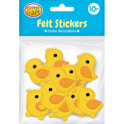 Felt Embellished Chick Stickers 10pk