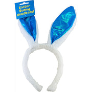 Easter Bunny Ears Fluffy & Foil - Blue