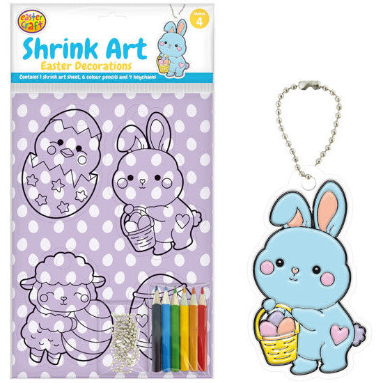 Easter-Themed Shrink Art Decorations Kit - 4pk
