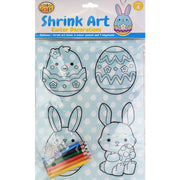 Easter-Themed Shrink Art Decorations Kit - 4pk