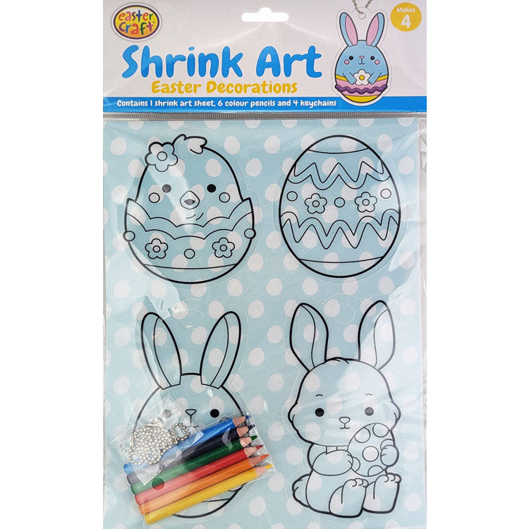 Easter-Themed Shrink Art Decorations Kit - 4pk