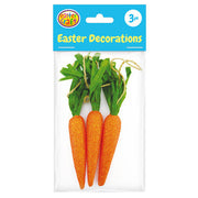 Glittered Carrots 15cm 3pk