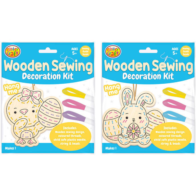 Porta Craft Sewing Kit Wooden Decoration 2pk