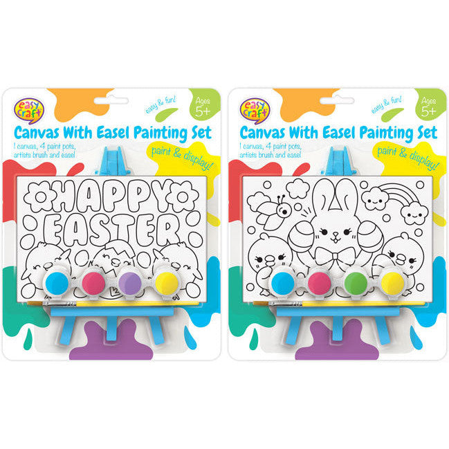 Porta Craft Paint Set Canvas w Easel 2pk