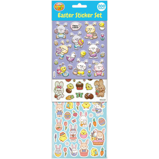 Easter Sticker Set 200pk (3D & Laser)
