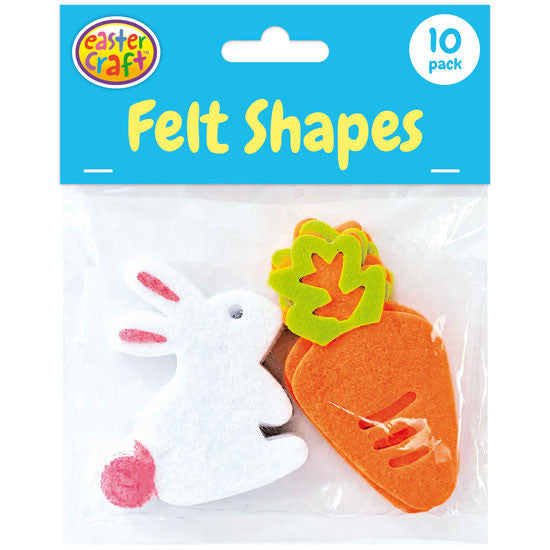 Felt Bunnies & Carrots 10pk