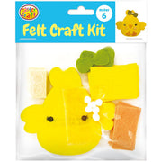 Felt Bunny Craft Kit 6pk - Yellow