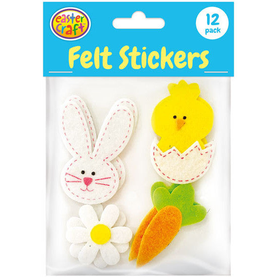 Felt Easter Stickers 12pk
