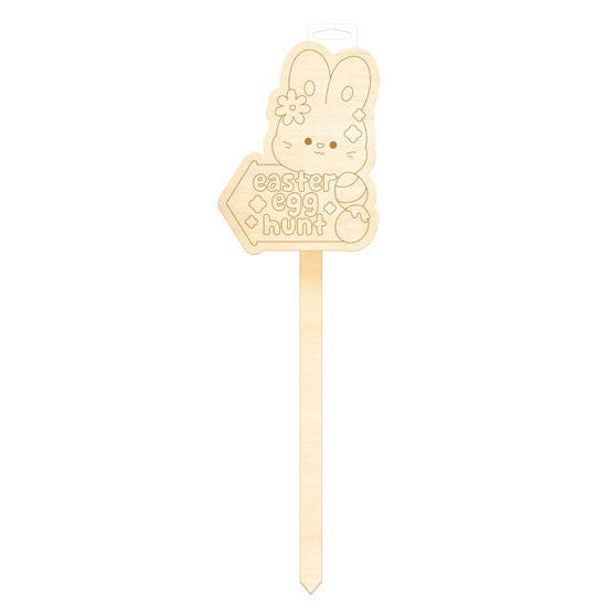 Bunny Easter Egg Hunt Wooden Stake 60cm