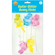Glitter Easter Bunny Picks 5pk
