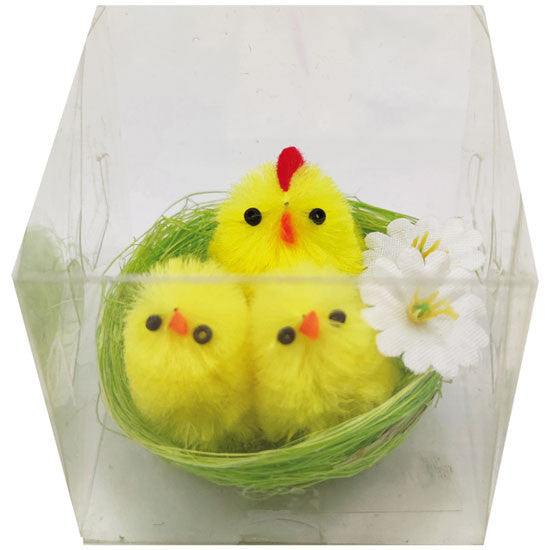 Porta Craft Nest with Easter Chicks & Flowers