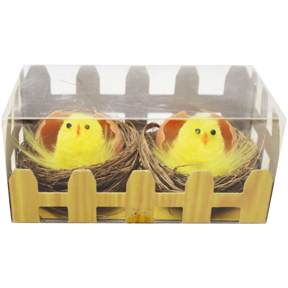 Porta Craft Nests with Hatching Easter Chicks (2 Pack)