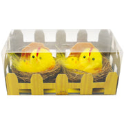 Porta Craft Nests with 2 Hatching Easter Chicks (2 Pack)