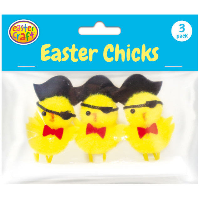 Yellow Easter Pirate Chicks (3 Pack)