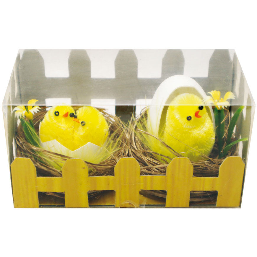 Nests with Assorted Chicks & Flowers (2 Pack)