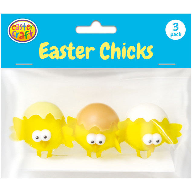 Porta Craft Hatching Easter Chicks with Bow Tie 6cm (3 Pack)