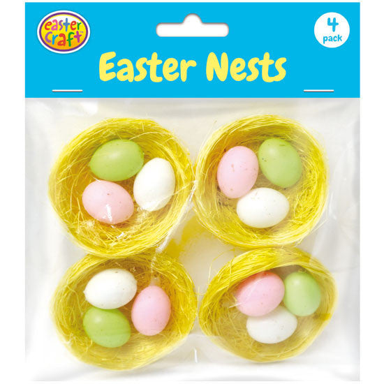 Nests with Easter Eggs (4 Pack)