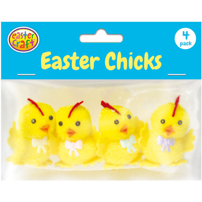 Yellow Easter Winged 5cm Chicks (4 Pack)