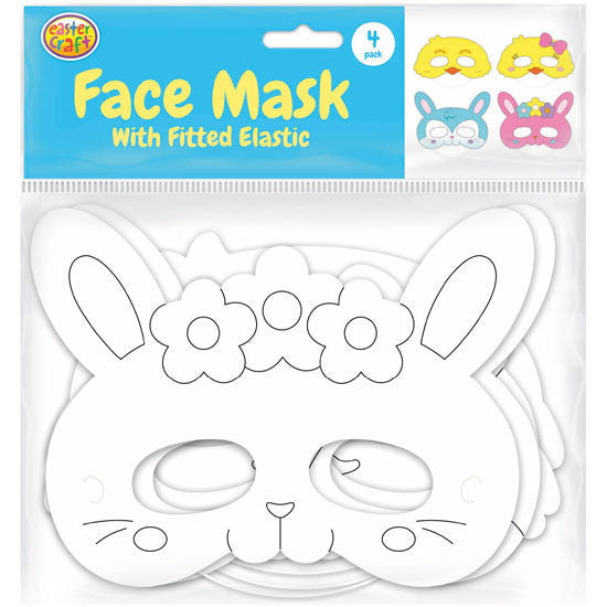 Easter Face Masks with Elastic 4pk