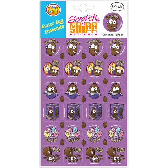 Porta Craft Scratch N Sniff Stickers - Chocolate Easter Eggs Scented