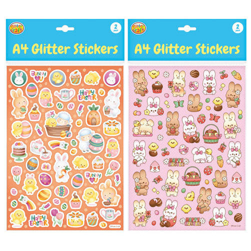 Porta Craft A4 Easter Glitter Stickers - Assorted Designs