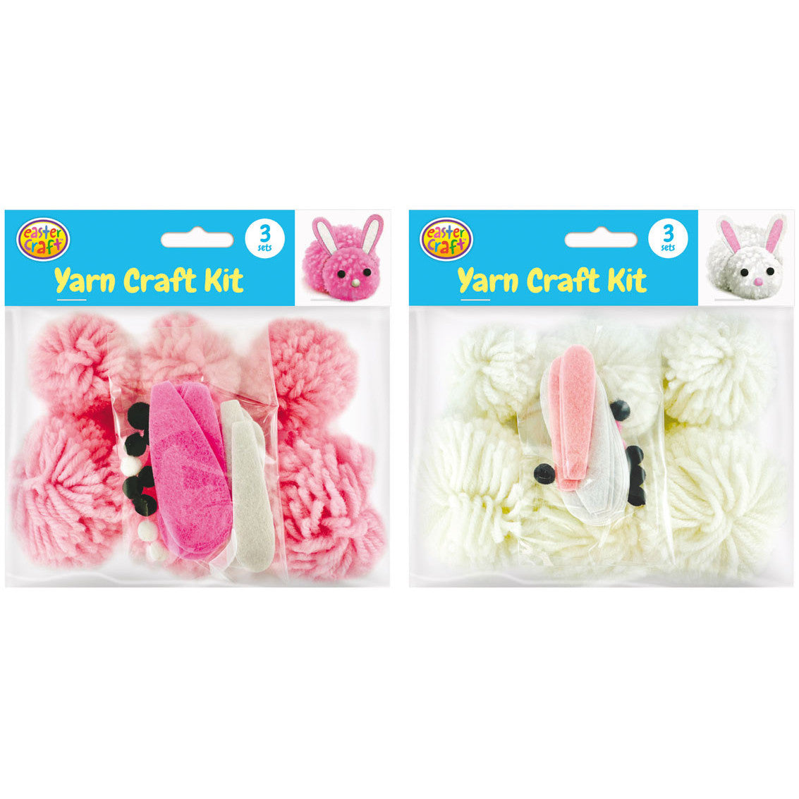 Porta Craft Bunny Yarn Art Craft Kit - 2 Pack
