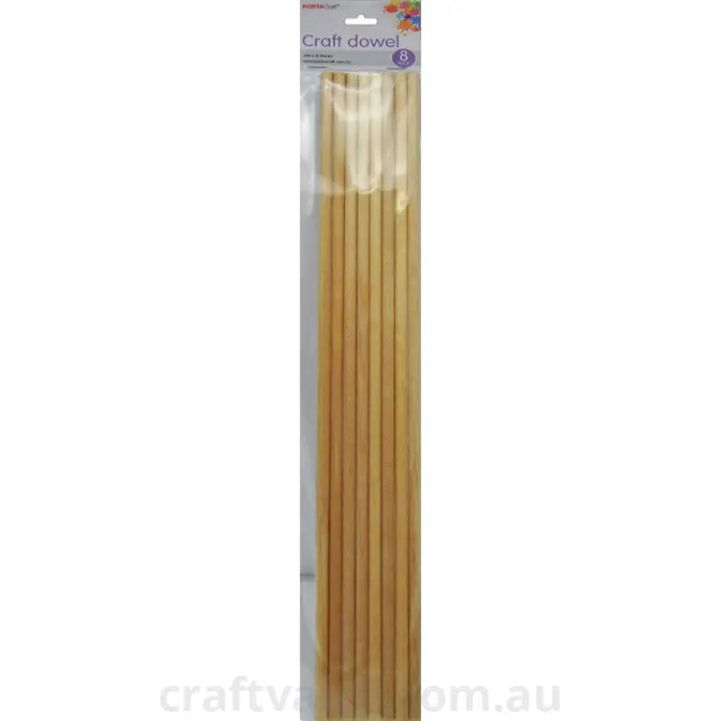 Craft Dowel 300x4.76mm 8pk Natural