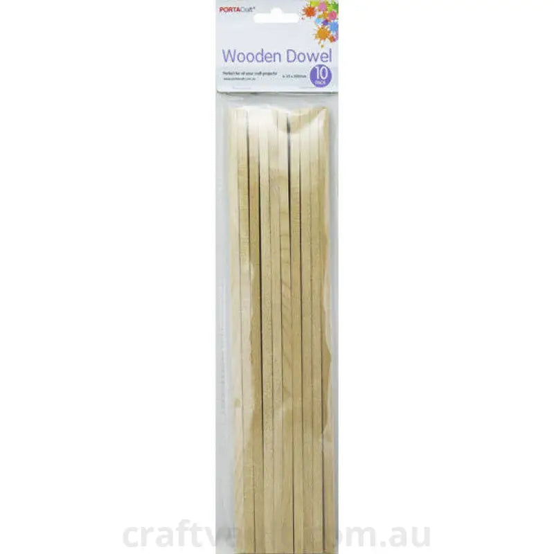Craft Dowel Square 6.35x300mm 10 Pack