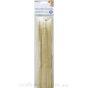 Craft Dowel Square 6.35x300mm 10 Pack