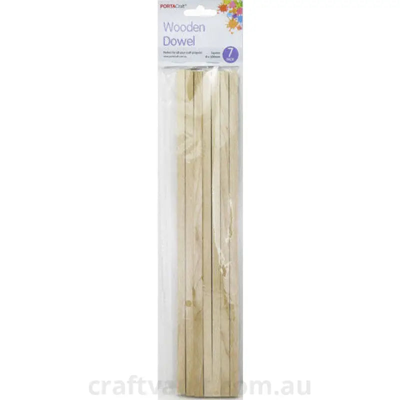 Craft Dowel Square 8x300mm 7 Pack