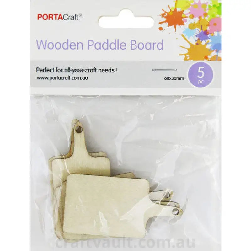 Craft Paddles Wooden 60x30mm 5 Pack
