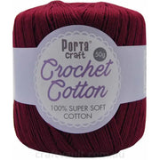 Crochet Cotton 50g 145m 3ply Burgundy