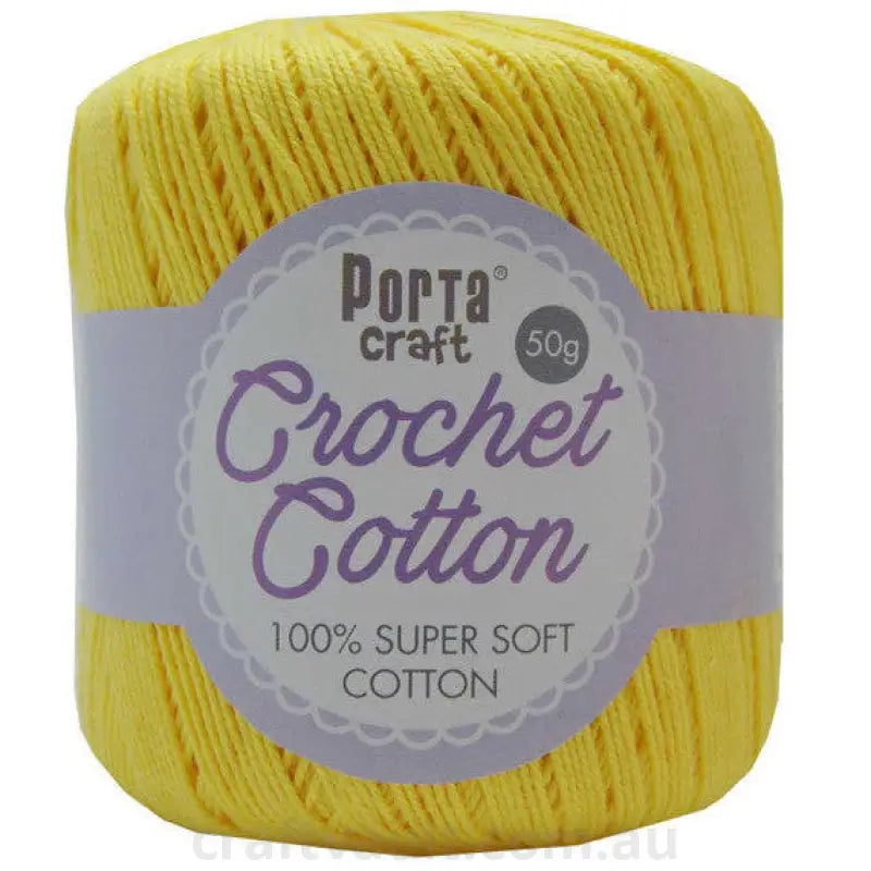 Crochet Cotton 50g 145m 3ply Corn