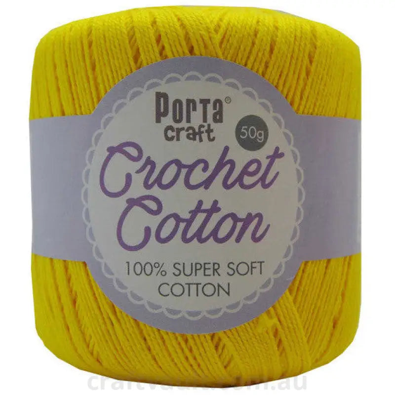 Crochet Cotton 50g 145m 3ply Daffodil