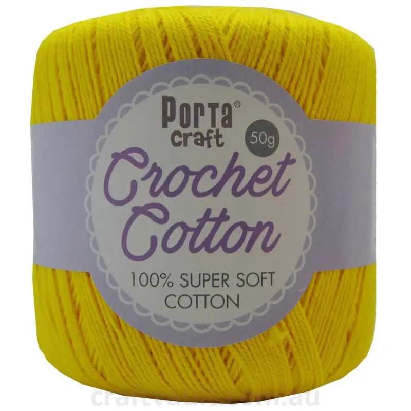 Crochet Cotton 50g 145m 3ply Daffodil