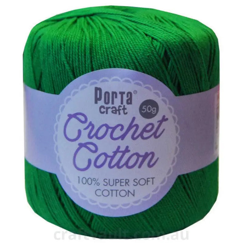 Crochet Cotton 50g 145m 3ply Emerald