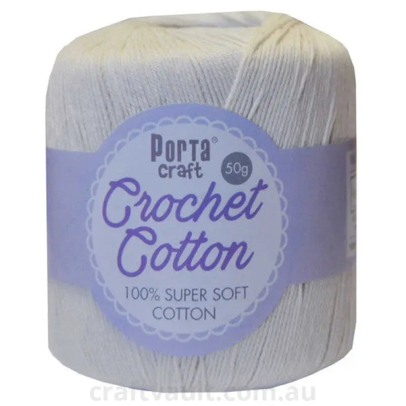 Crochet Cotton 50g 145m 3ply Ivory