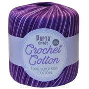 Crochet Cotton 50g 145m 3ply Multi Purple