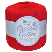 Crochet Cotton 50g 145m 3ply Post Box Red