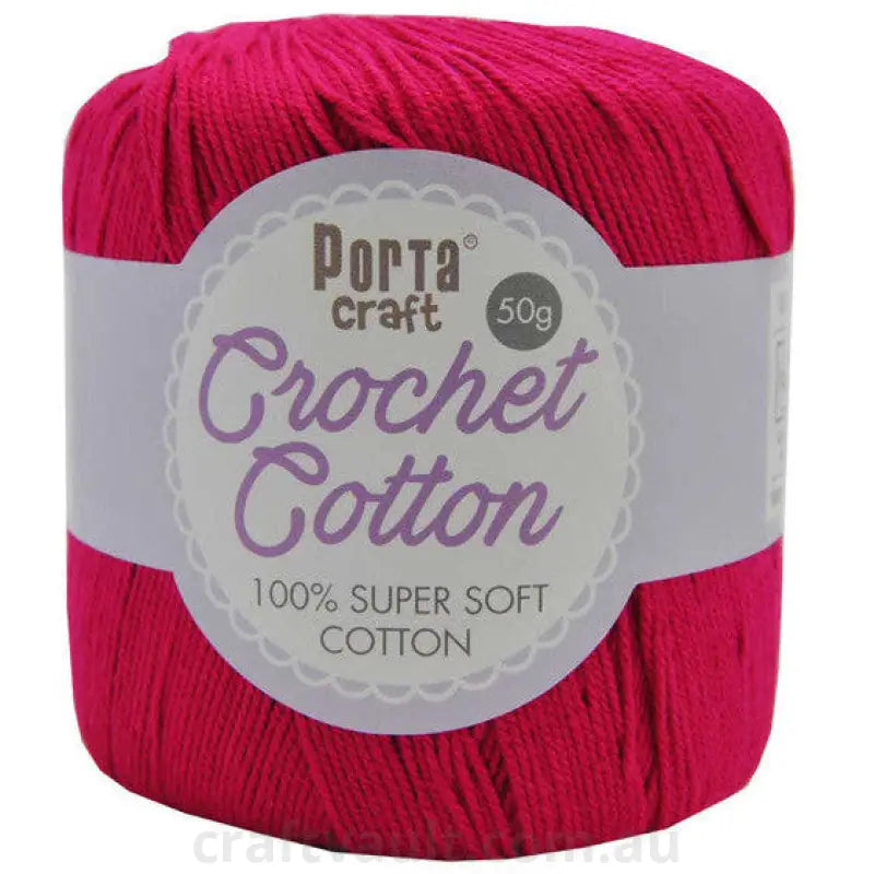 Crochet Cotton 50g 145m 3ply Rose Pink