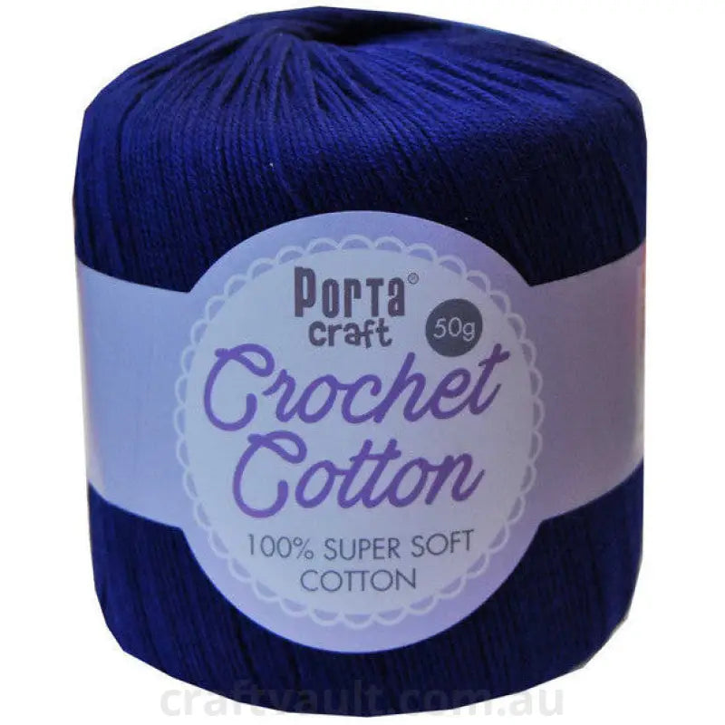 Crochet Cotton 50g 145m 3ply Royal Blue