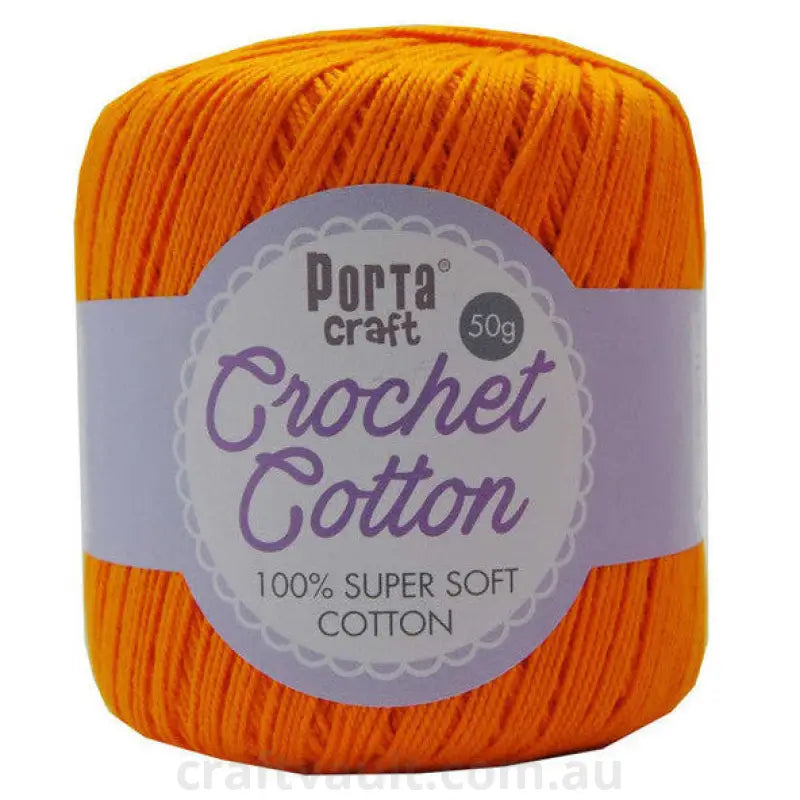 Crochet Cotton 50g 145m 3ply Saffron