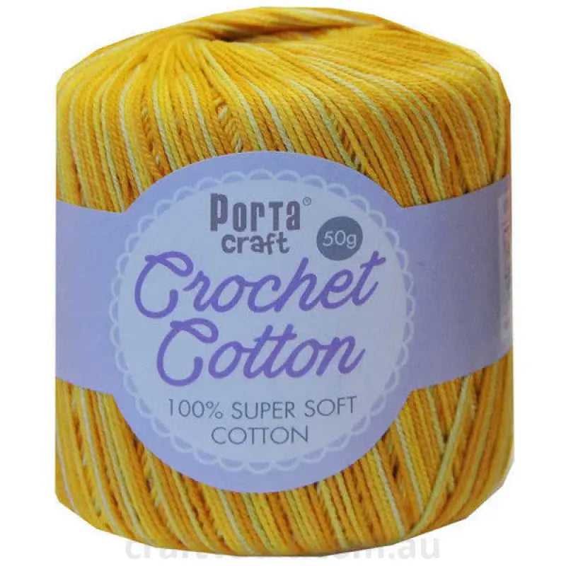 Crochet Cotton 50g 145m 3ply Sunshine