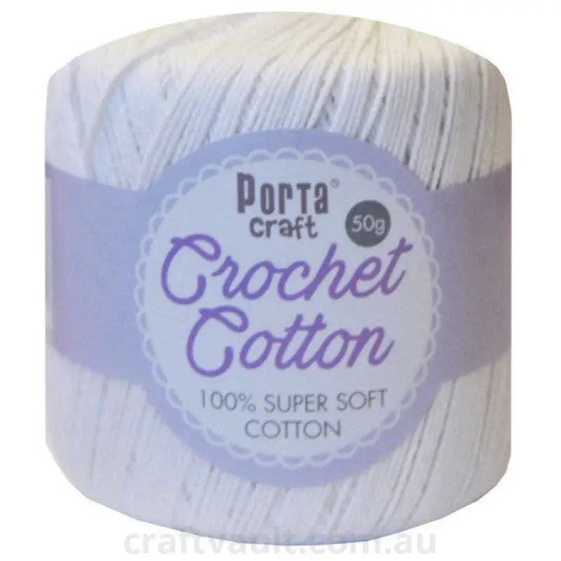 Crochet Cotton 50g 145m 3ply White