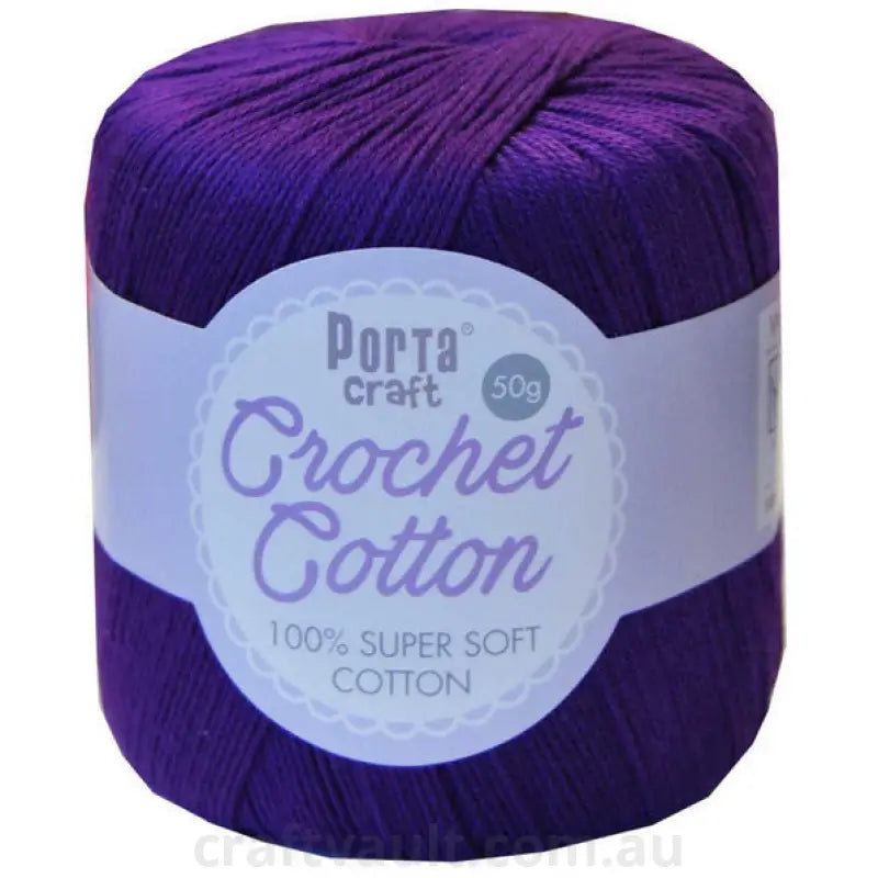 Crochet Cotton 50g 145m 3ply Wild Berry