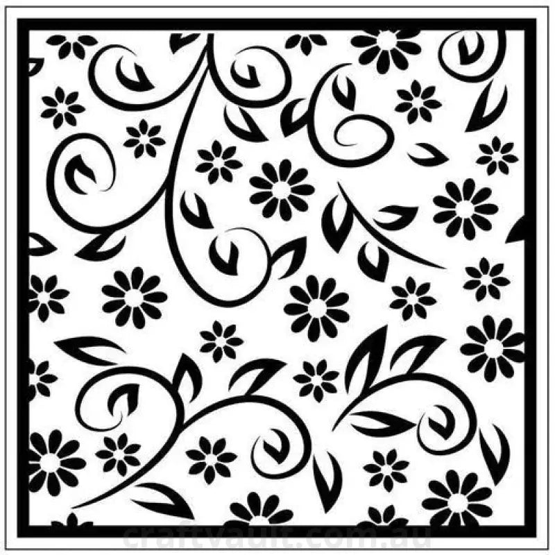 Embossing Folder Square Floral Summer