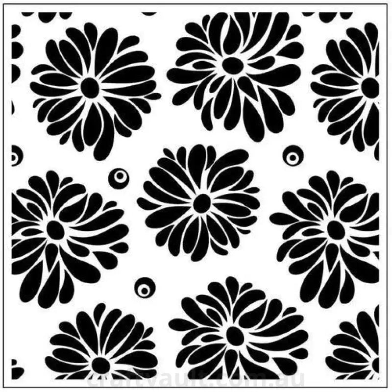 Embossing Folder Square Flowers