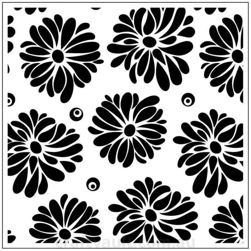 Embossing Folder Square Flowers