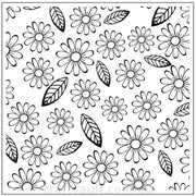 Embossing Folder Square Flowers & Leaves
