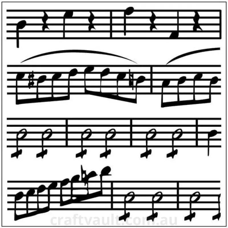 Embossing Folder Square Music